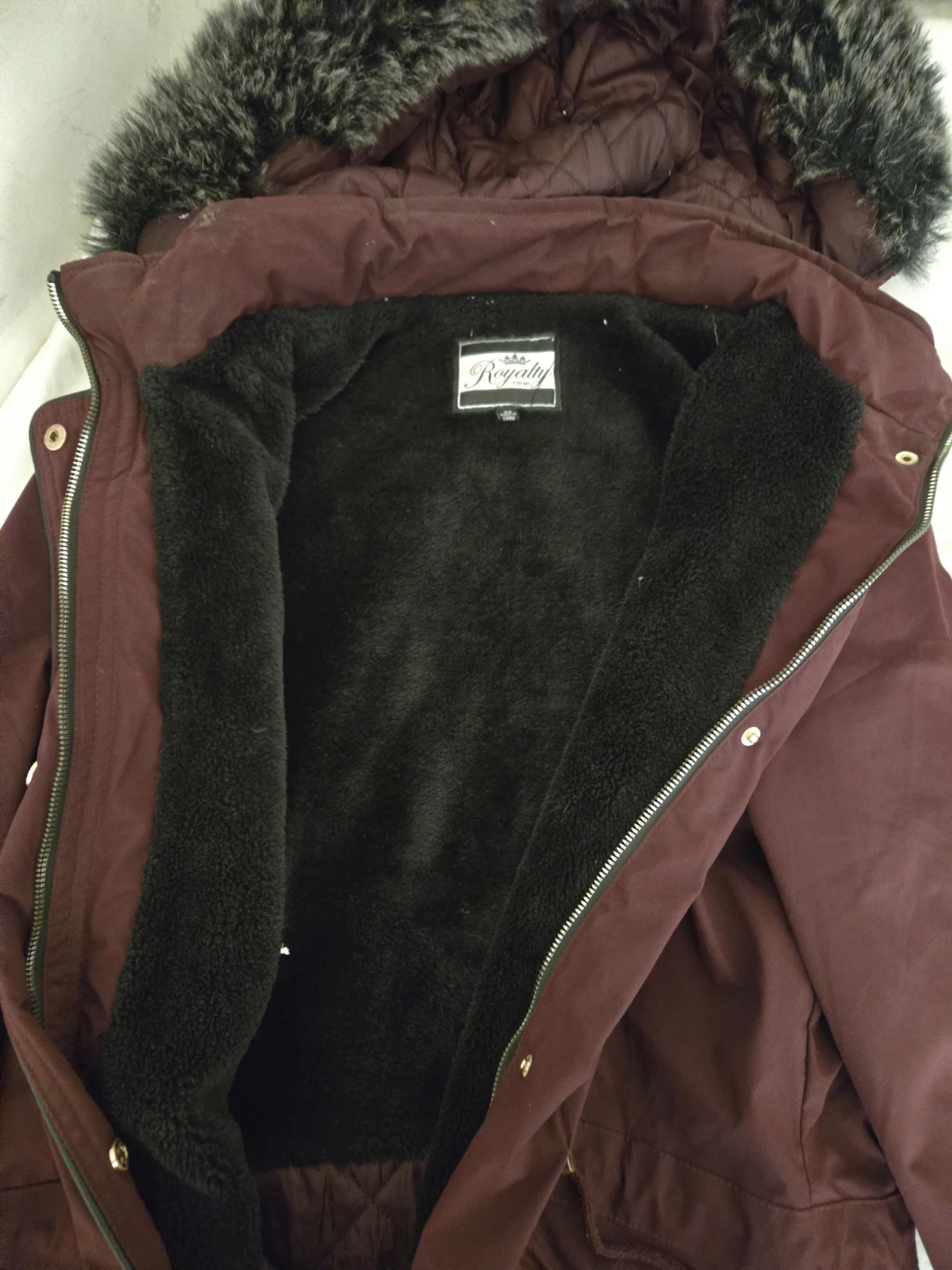 Royalty For Me 3X Burgundy Winter Coat - photo 3