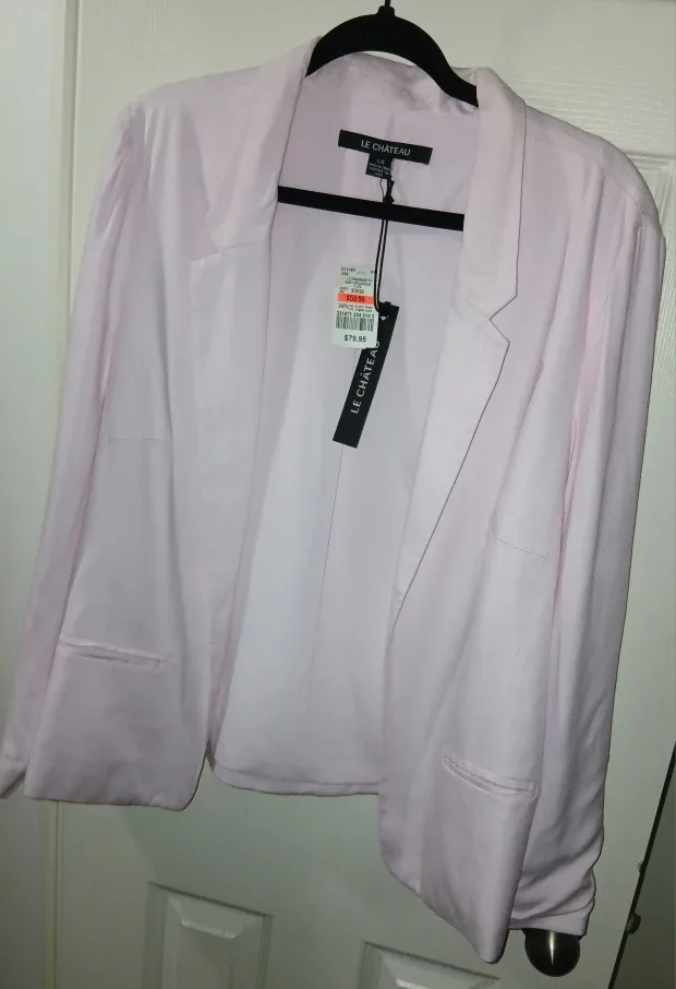 *New With Tags* Le Chateau Pink Rose PA Blazer - Size L
