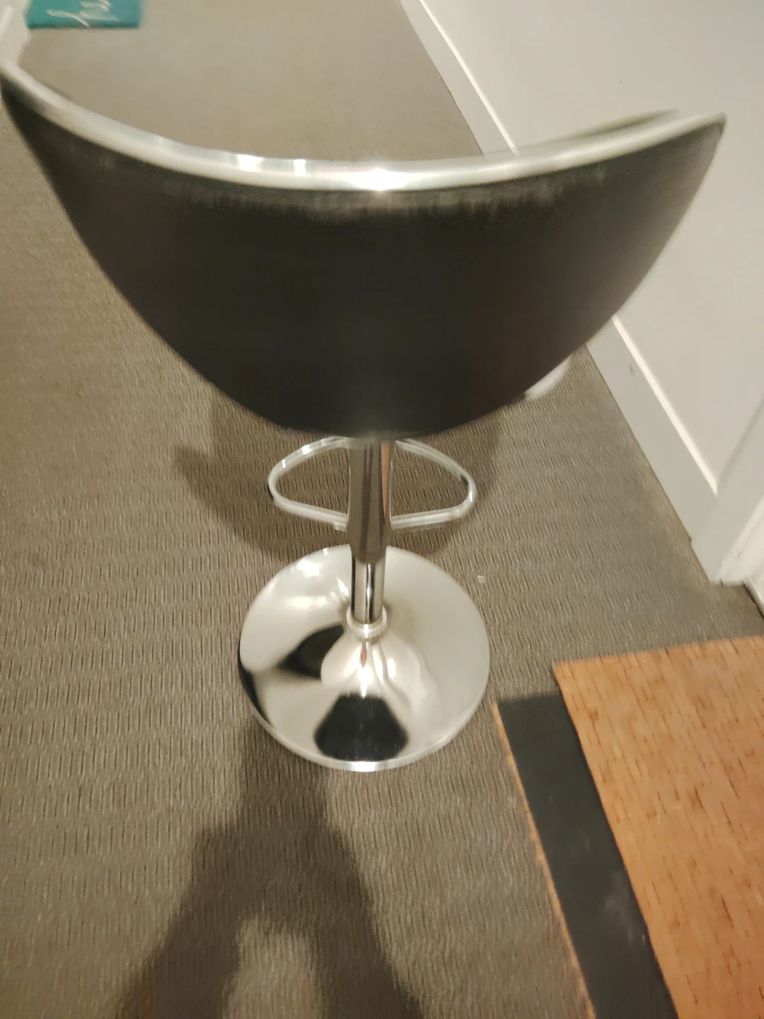 Black Swivel Bar Stool - photo 2