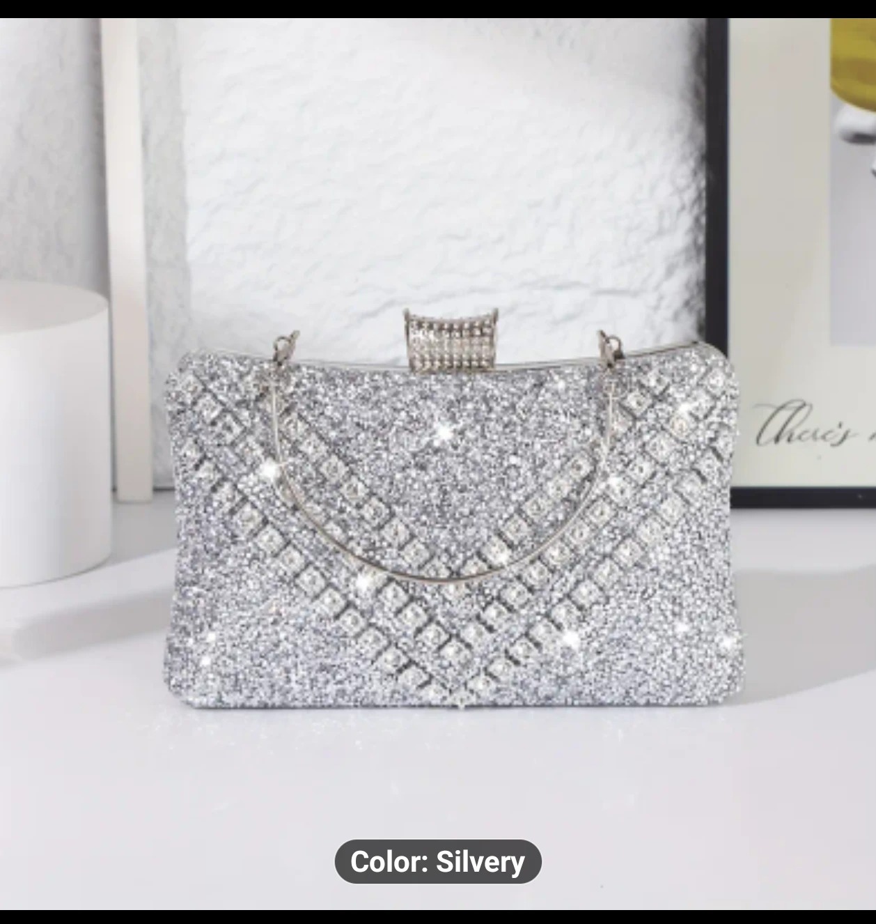 Silver Evening Clutch