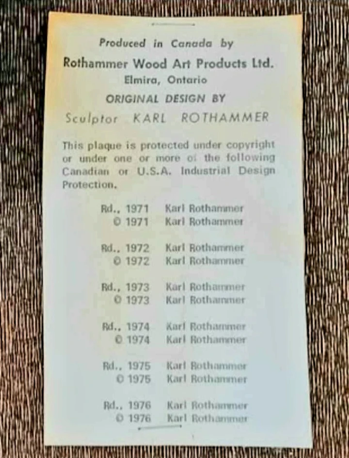 Unique Vtg Original Karl Rothammer Wooden Sculpture - photo 5