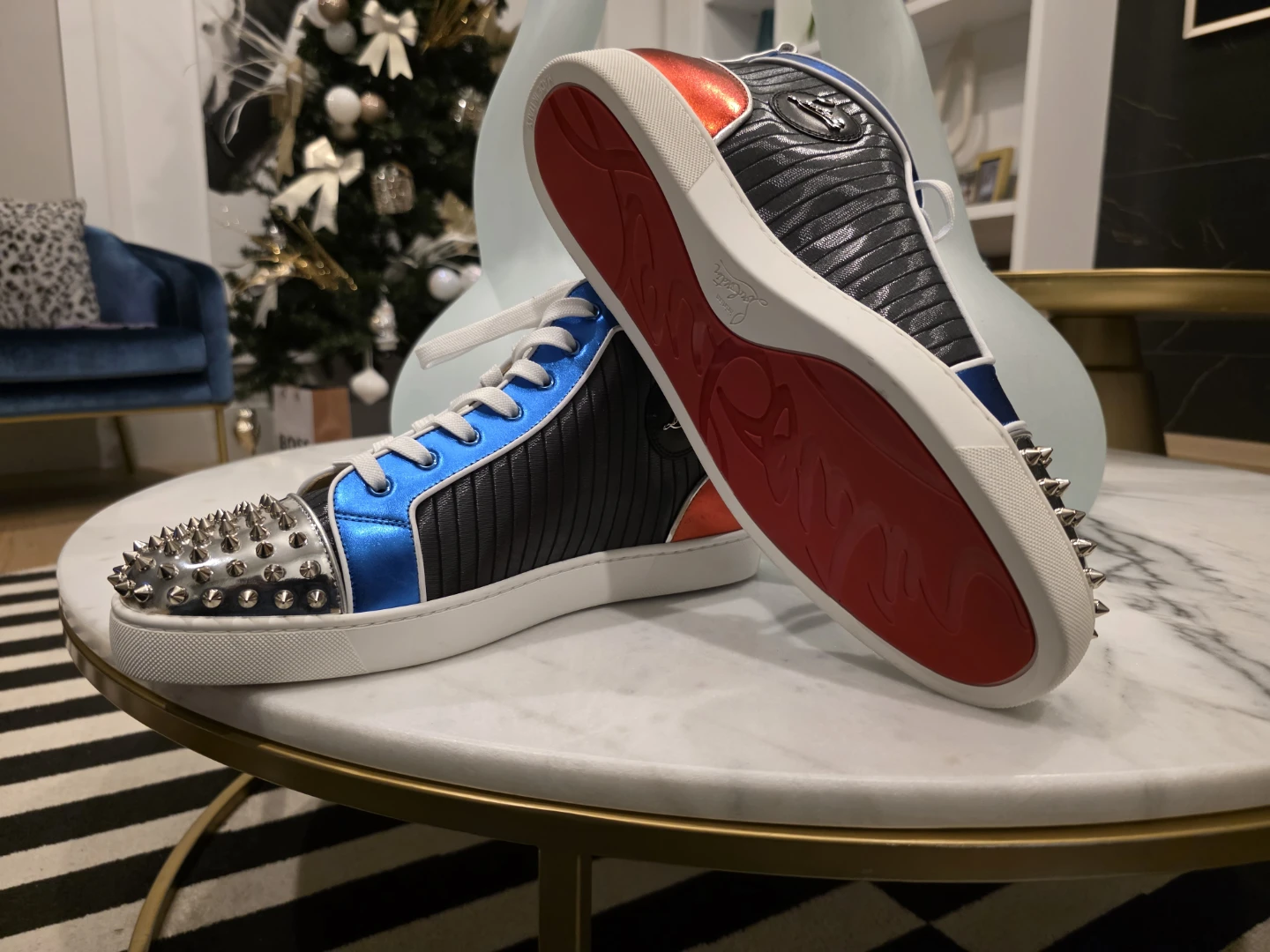 Christian Louboutin Spiked High-Top Sneakers - photo 2
