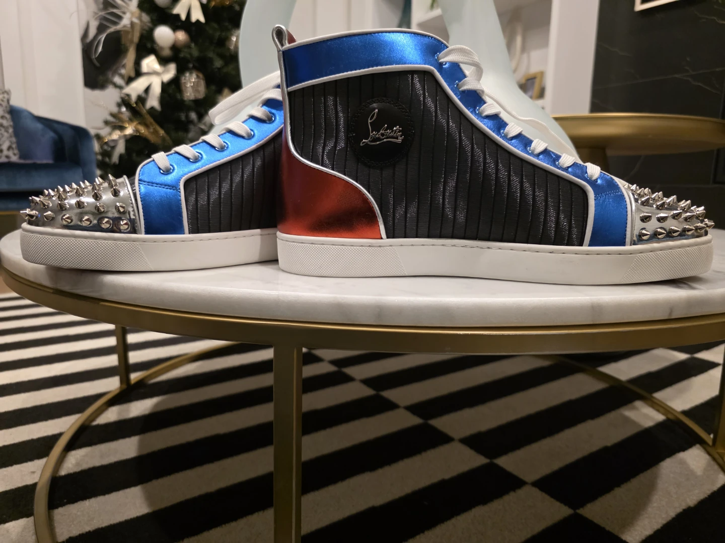 Christian Louboutin Spiked High-Top Sneakers - photo 3