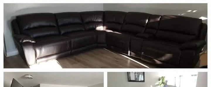 Genuine leather Sectional Sofa image indicator(3)