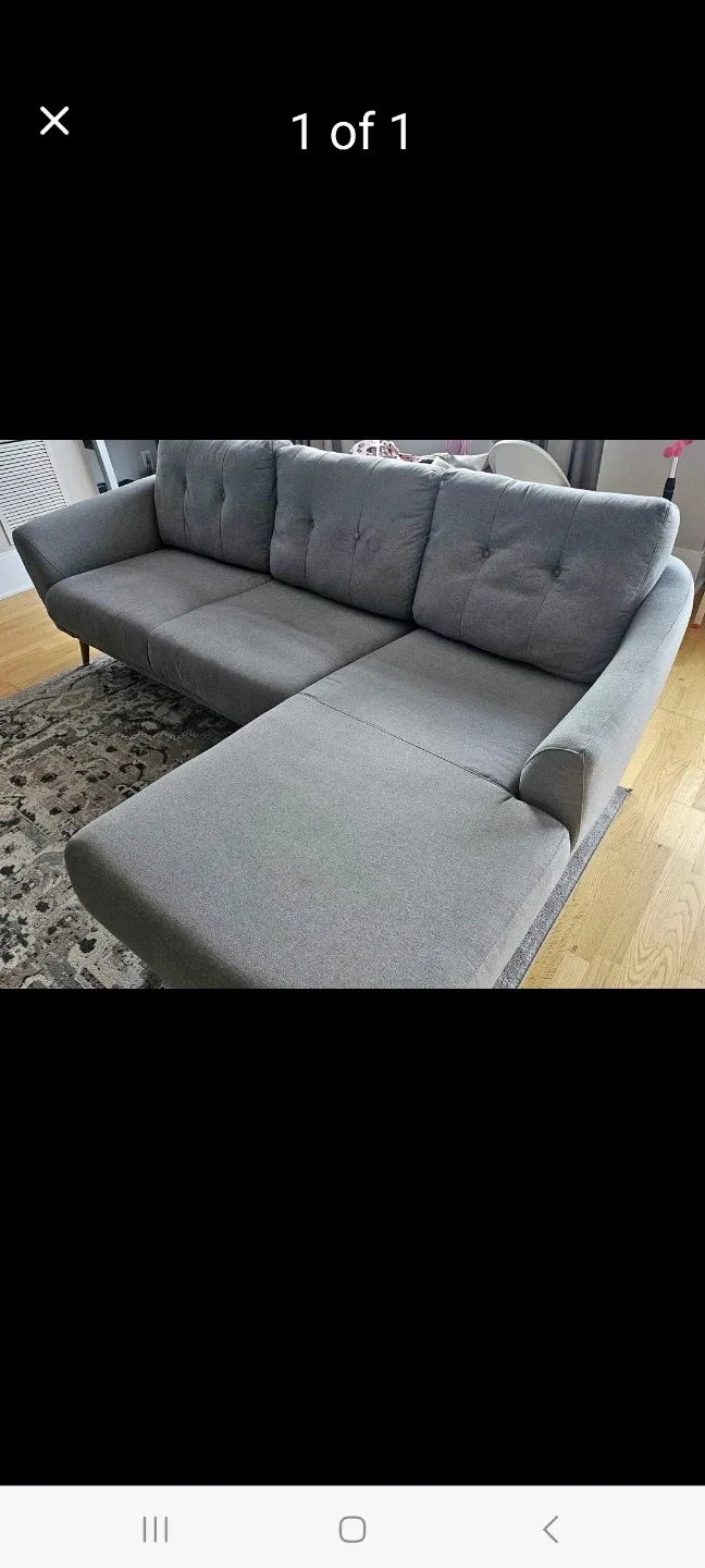 Free delivery Grey Sectional Sofa