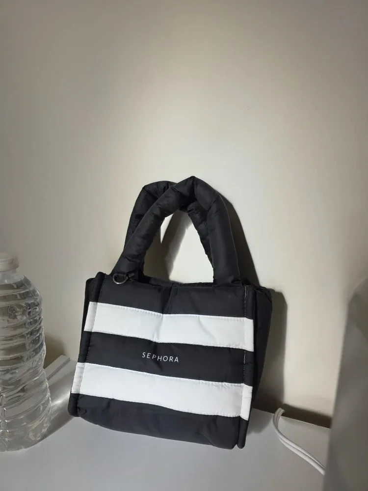 Sephora Puffy Striped Mini Tote Bag #Cleanout