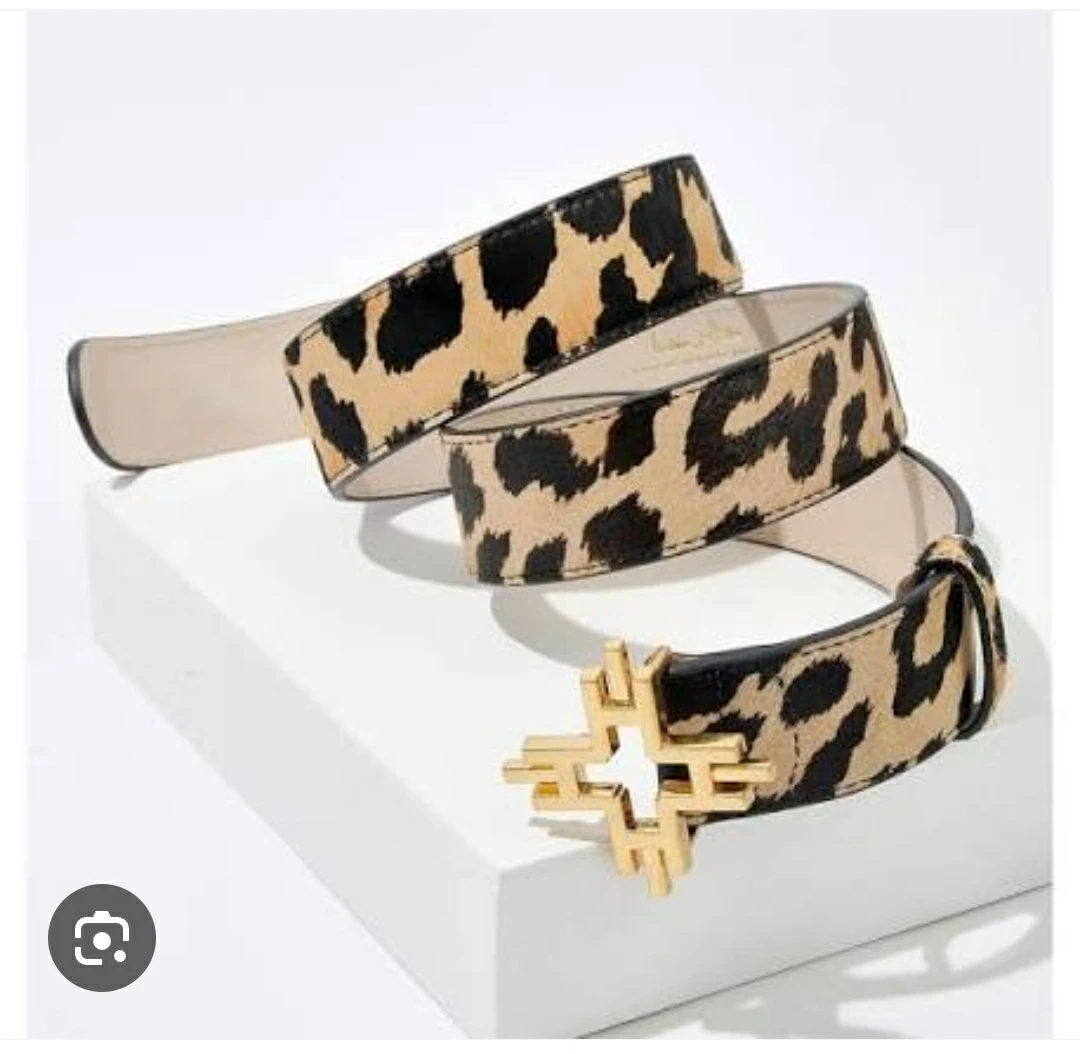 INDIA HICKS stunning leopard leather belt - photo 3