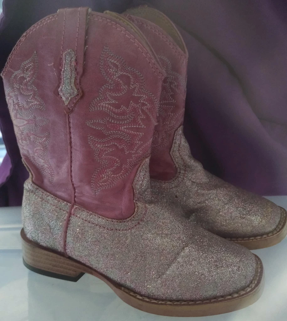 Toddler Girl Glittery Cowboy Boots