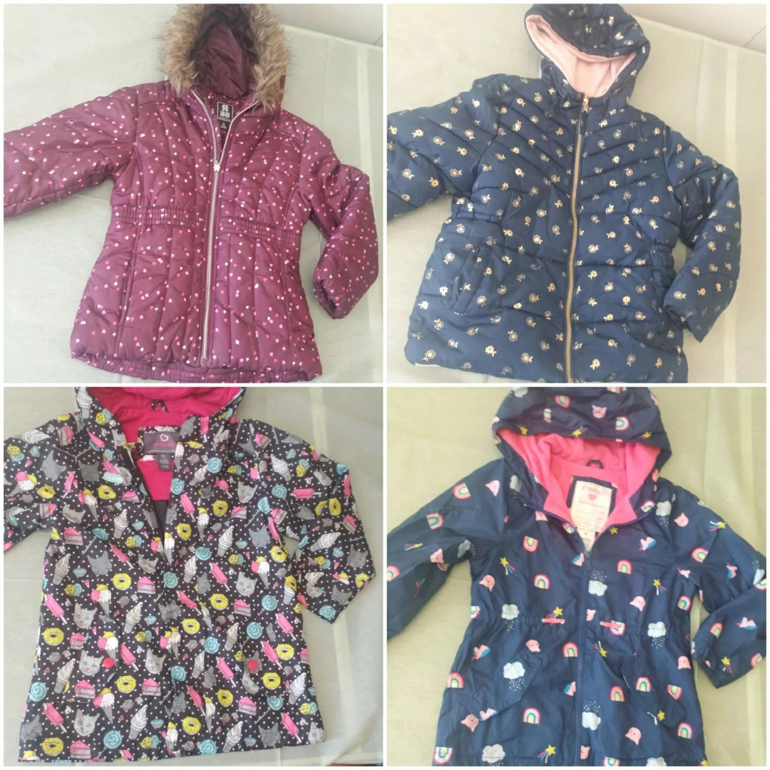 #Cleanout Girls Puffer & Rain Jackets Bundle Size 6/6X