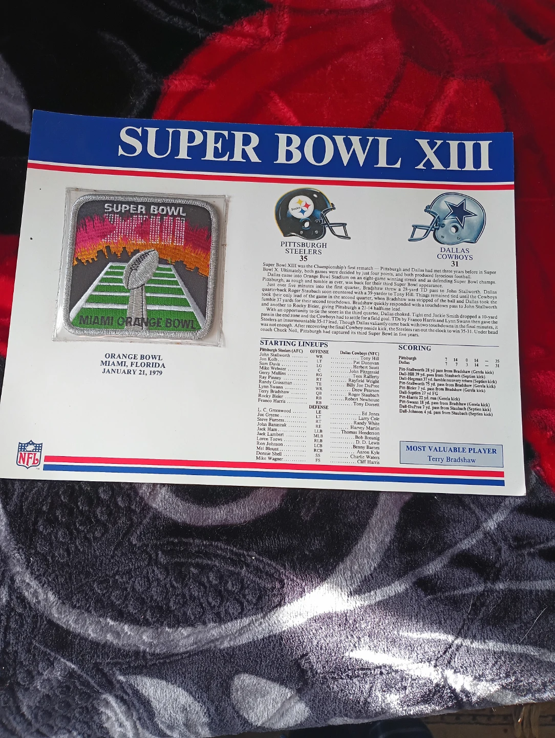 Super Bowl XXVI Framed Patch - photo 2