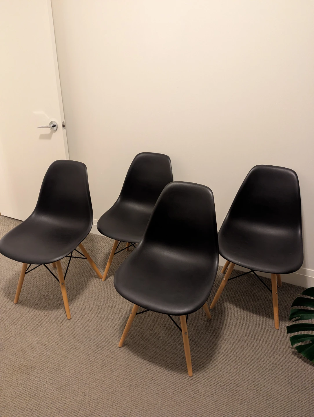 Structube Set of 4 Dining Chairs - Black