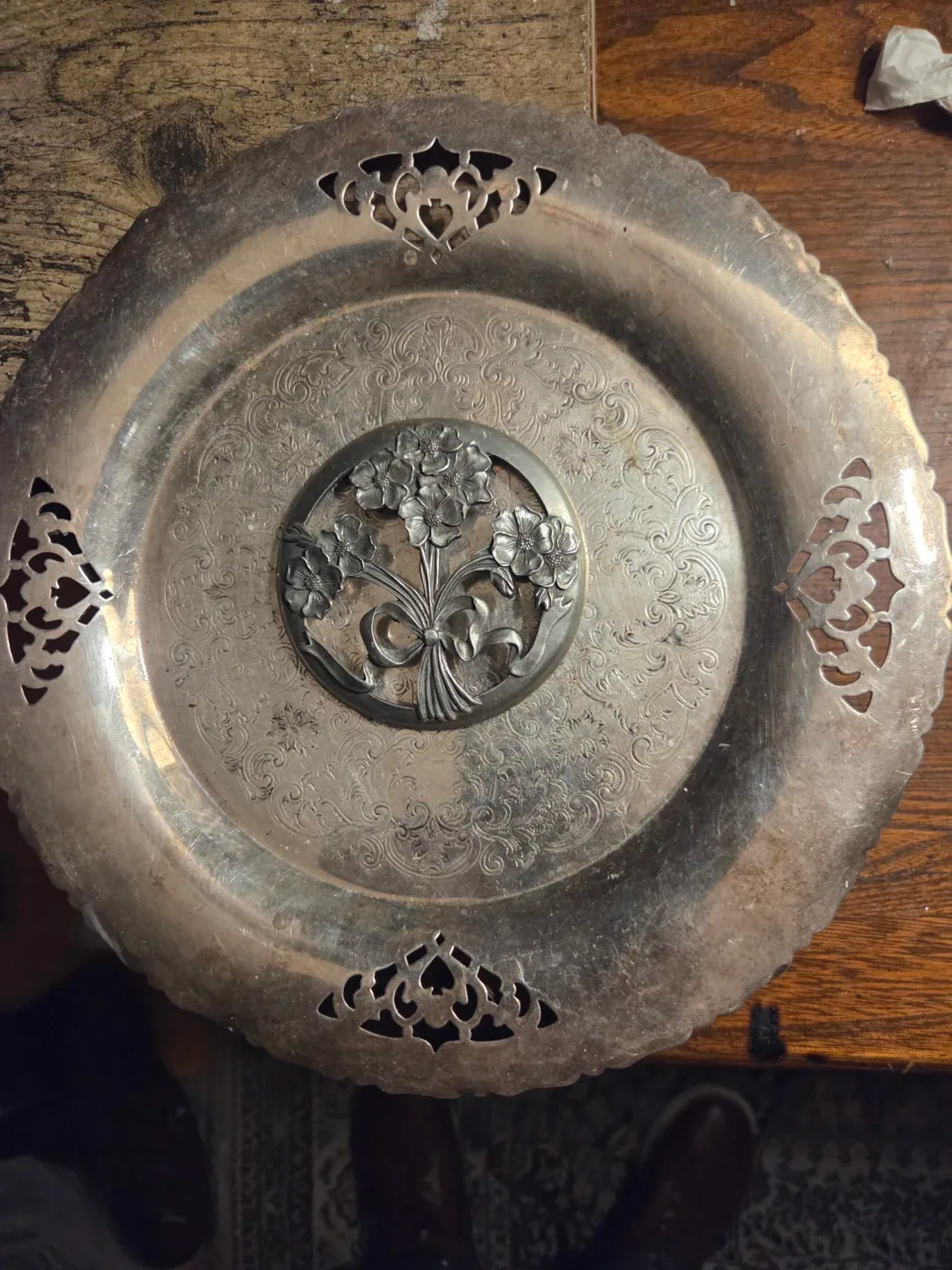 Silver Decorative Plate