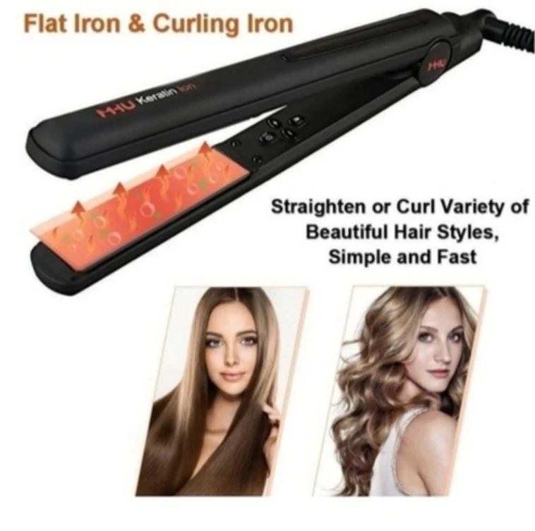MHU Keratin Ion Flat Iron & Curling Iron - photo 2