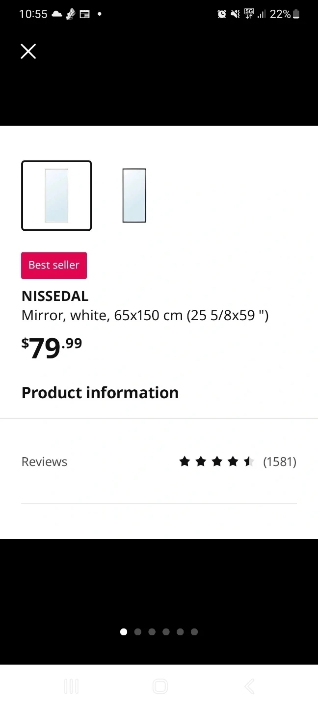 Ikea Nissedal Mirror - photo 3