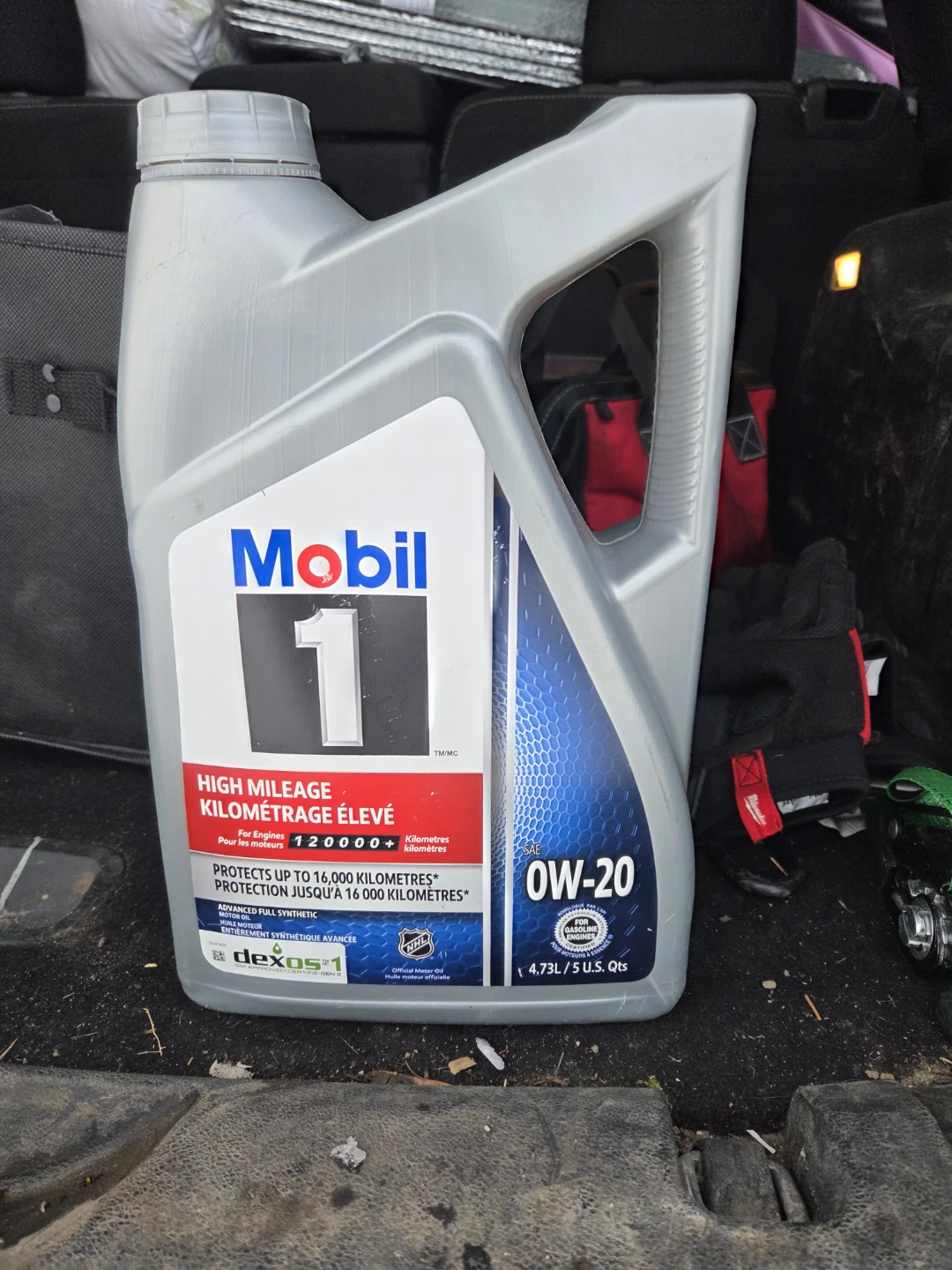 Mobil 1 High Mileage 0W-20 Motor Oil - 4.73L