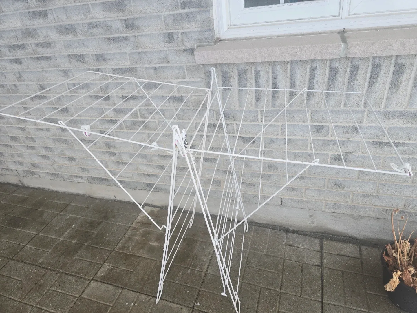 Folding Clothes Drying Rack - White