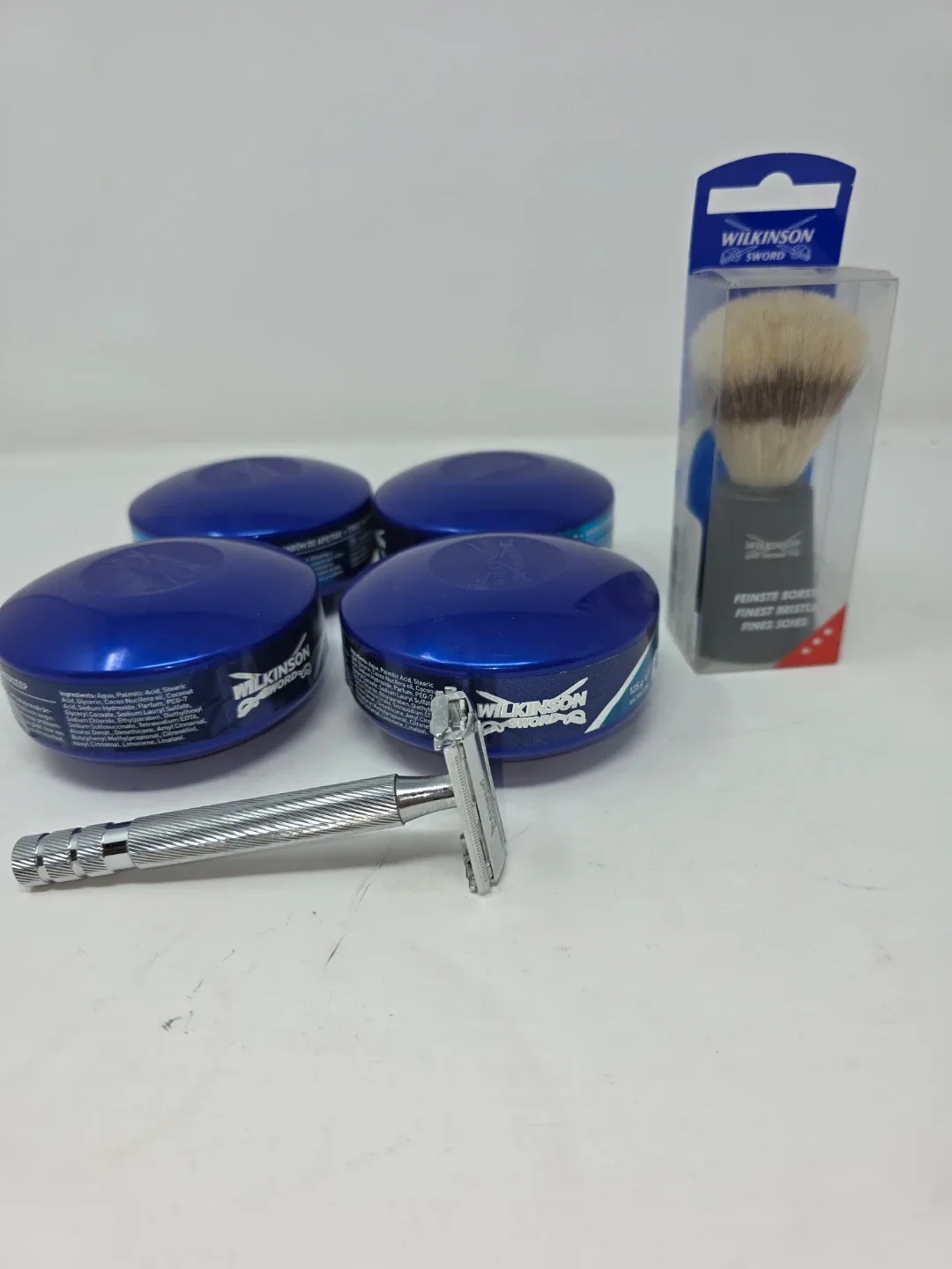 Wilkinson Sword Shaving Soap, Brush & Razor #cleanout