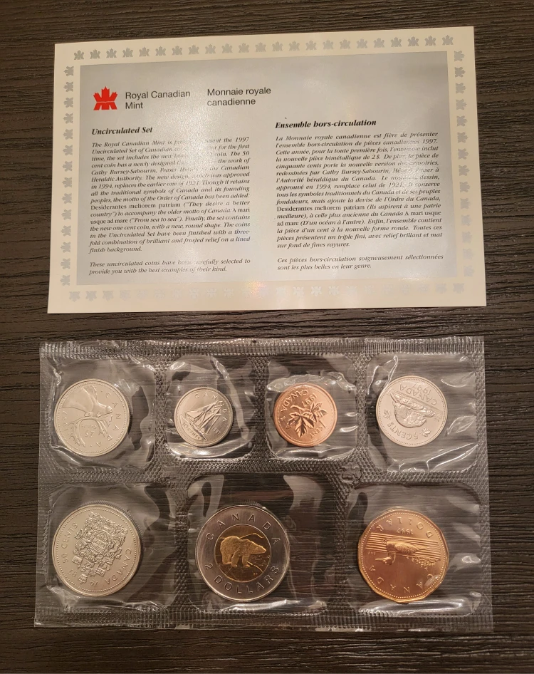 1997 Royal Canadian Mint Uncirculated Coin Set