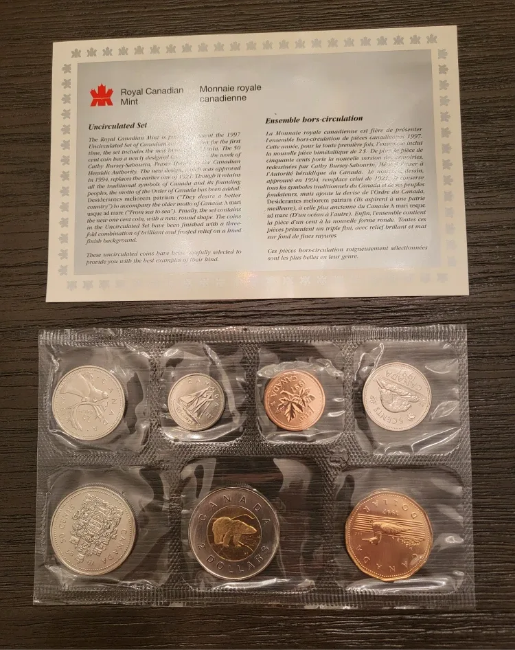 1997 Royal Canadian Mint Uncirculated Coin Set