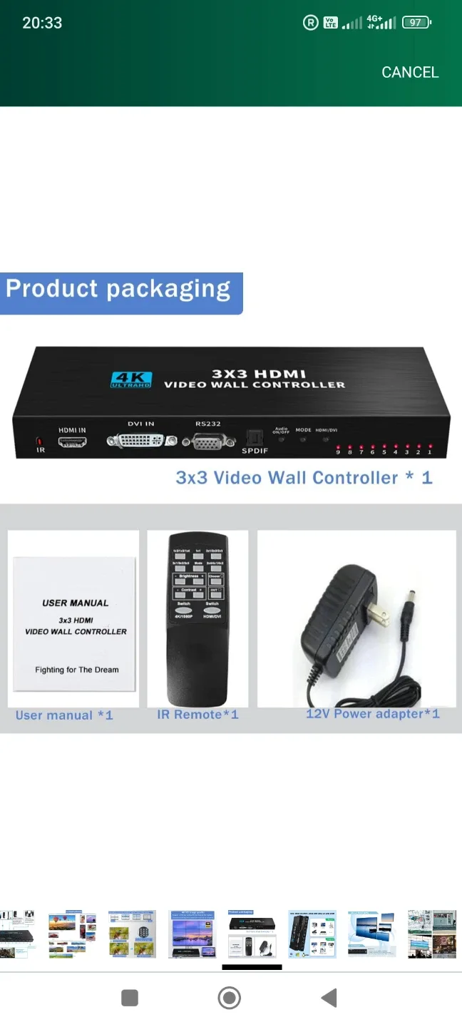 4K 3x3 HDMI Video Wall Controller HVWC170 image indicator(8)