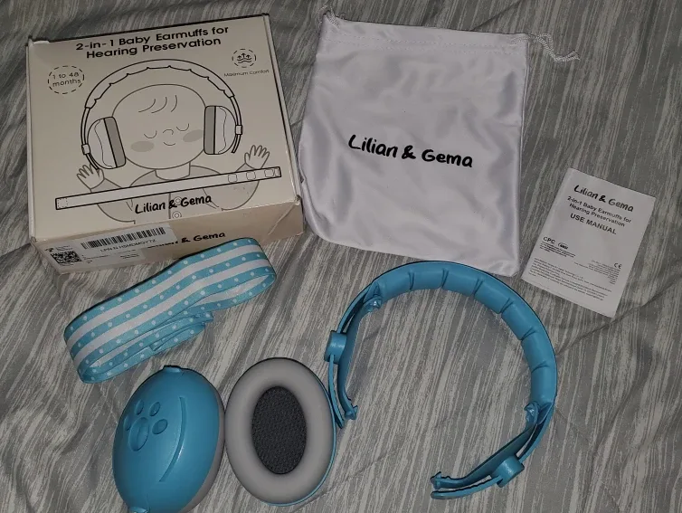 2-in-1 Baby Earmuffs Headphones protection image indicator(9)