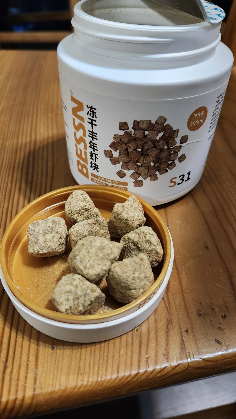 BESSN Freeze-Dried Tubiflex worm Cubes fish food - photo 2
