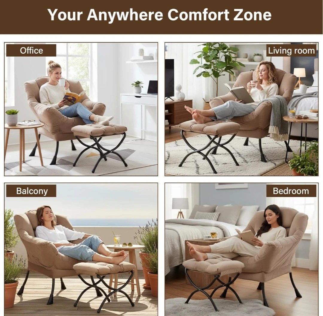Welnow Accent Chair with Ottoman - photo 2