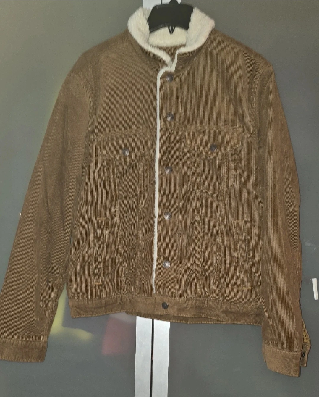 GAP Brown Corduroy Sherpa Lined Jacket Size M - photo 2