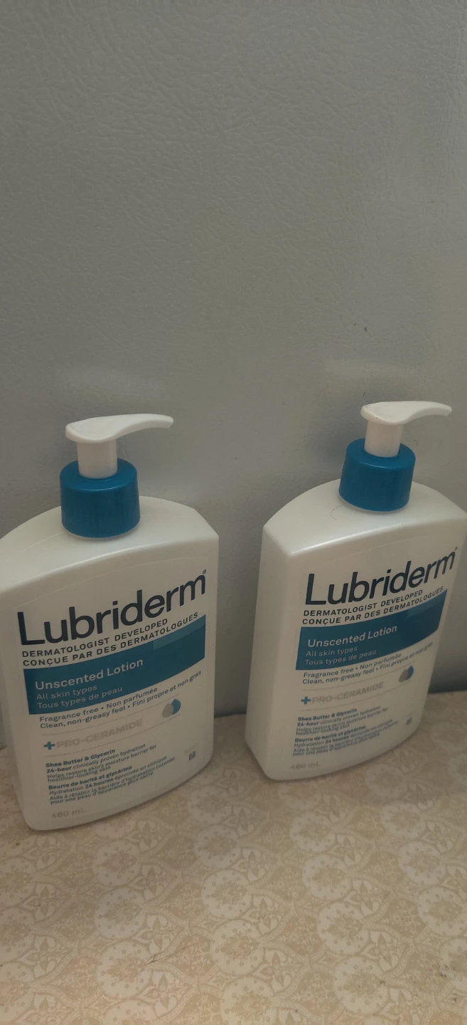 Lubriderm Unscented Lotion - 480 mL x 2