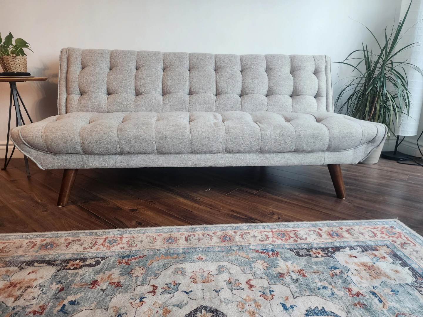 Need it to go ASAP! Structube Grey Tufted Futon Sofa Bed - photo 3