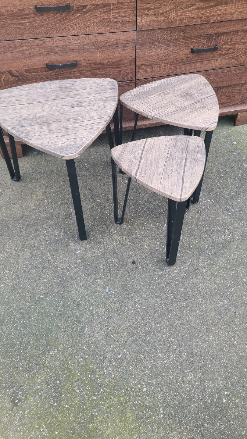 Set of 3 Triangle Nesting Tables - photo 3