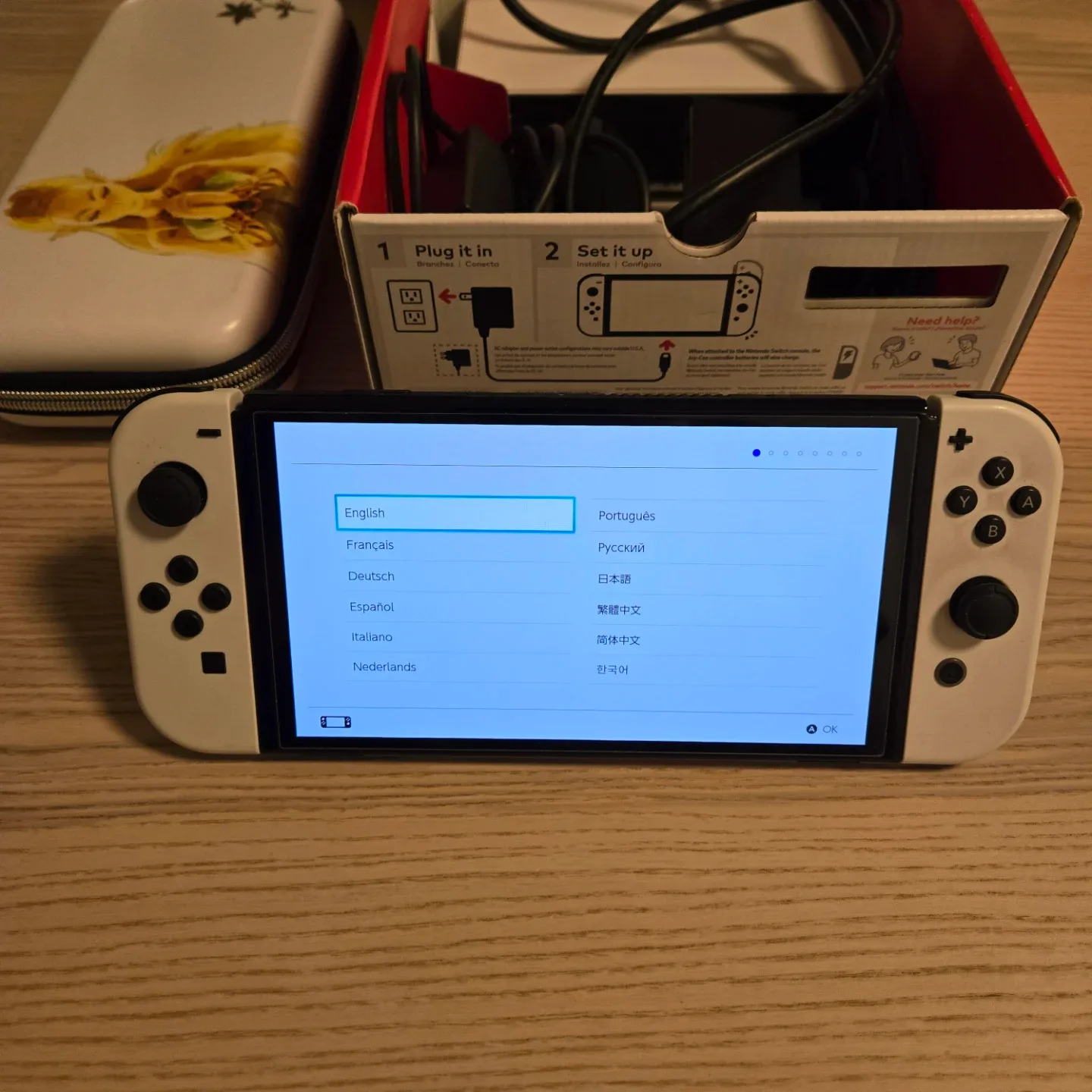 Nintendo Switch OLED like new in box. With extras image indicator(4)