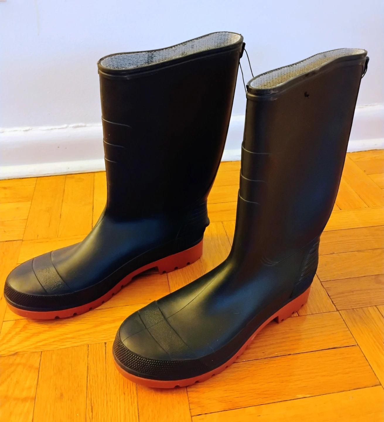 Zellers Black Rubber Rain Boots - Size 12 - NEW - photo 4
