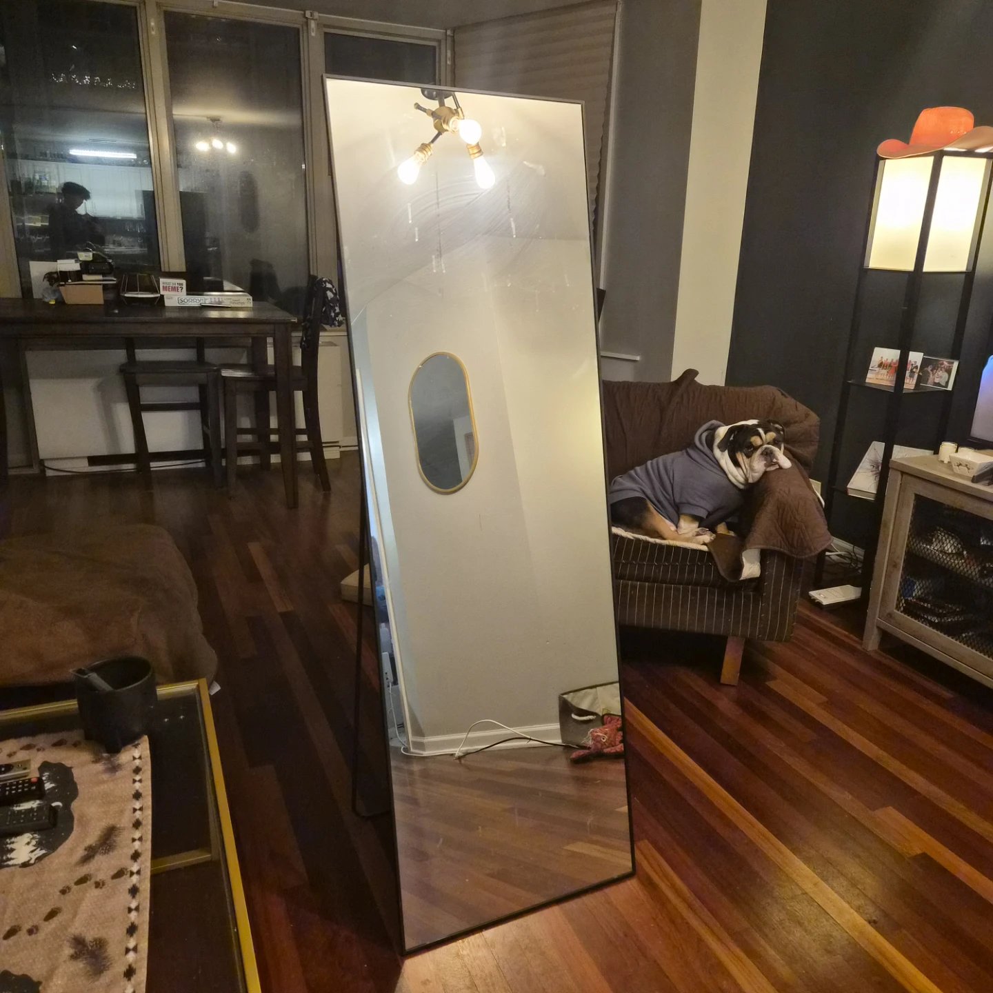 Full Length Standing Black Framed Mirror