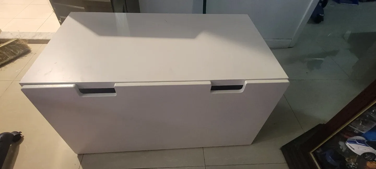 White Storage Box with Drawer