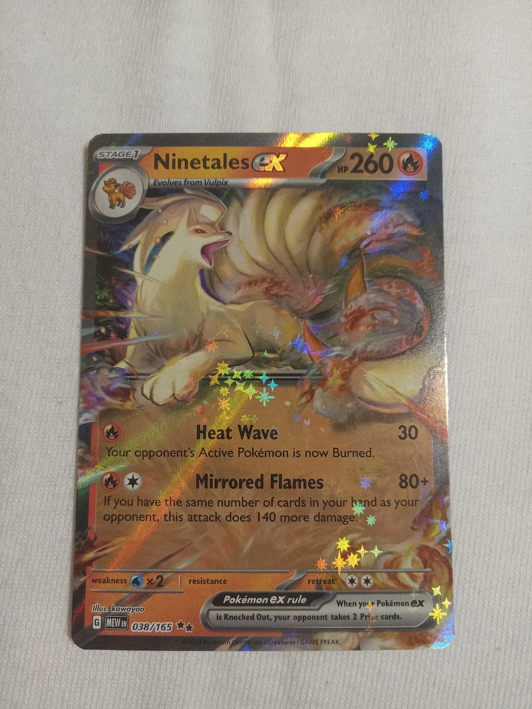 Ninetales ex 151 Double Rare Pokemon Card