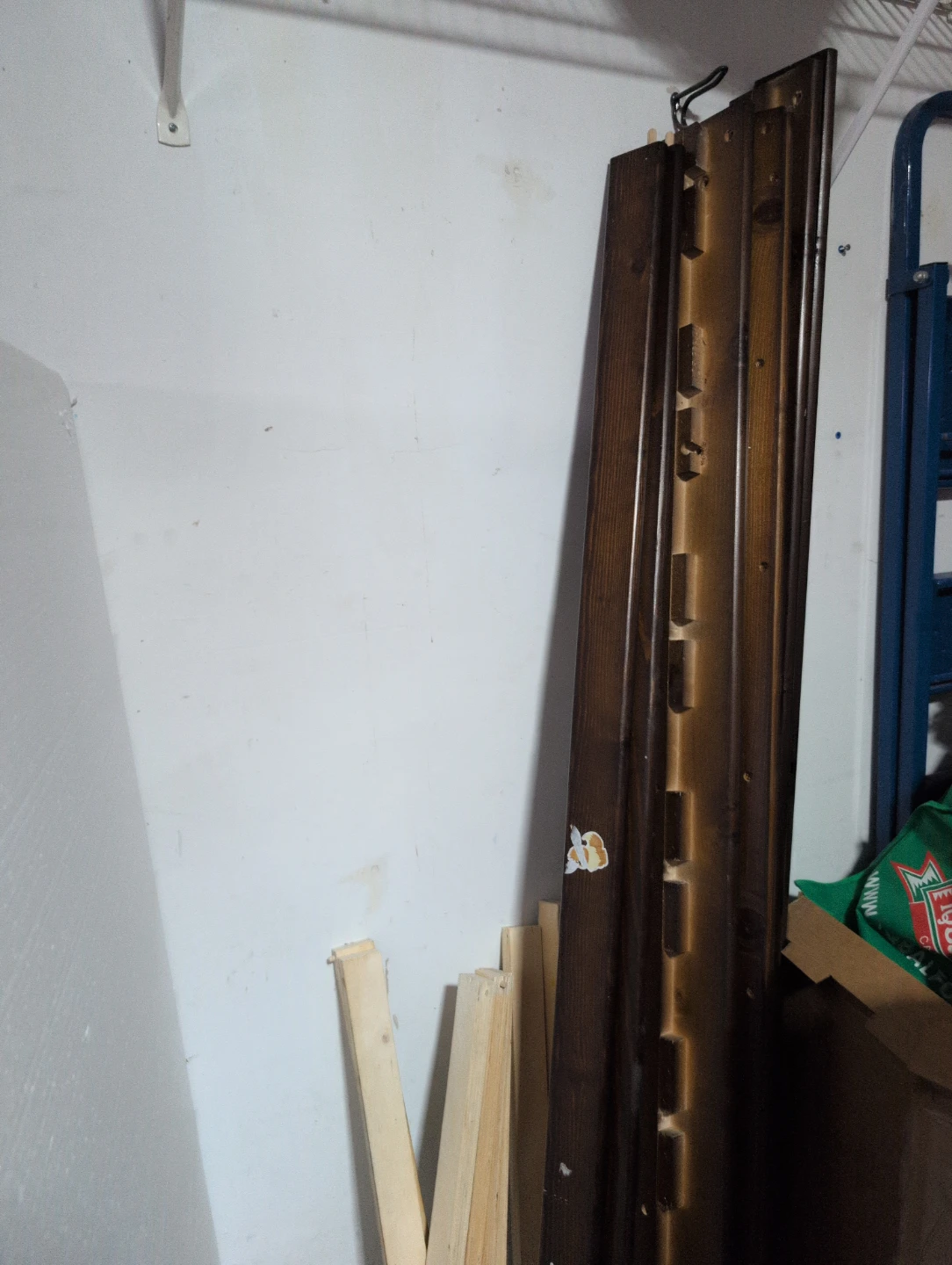 Twin Bed Frame & Mattress - Dark Wood - photo 3