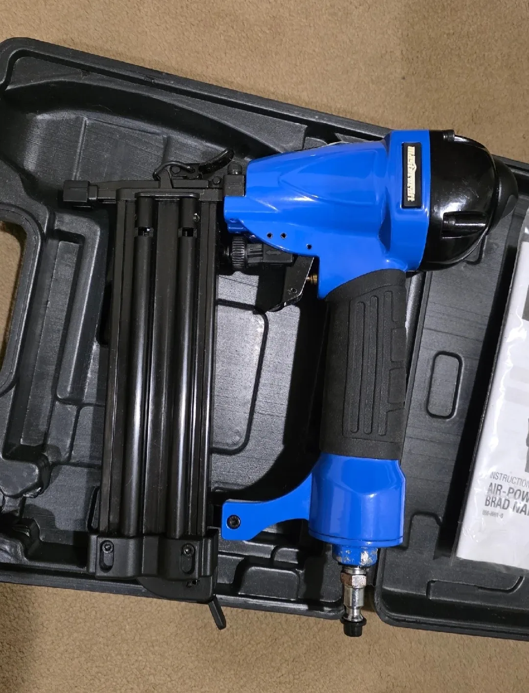 Like New Mastercraft Air Powered Brad Nailer With Nails And Oil image indicator(2)