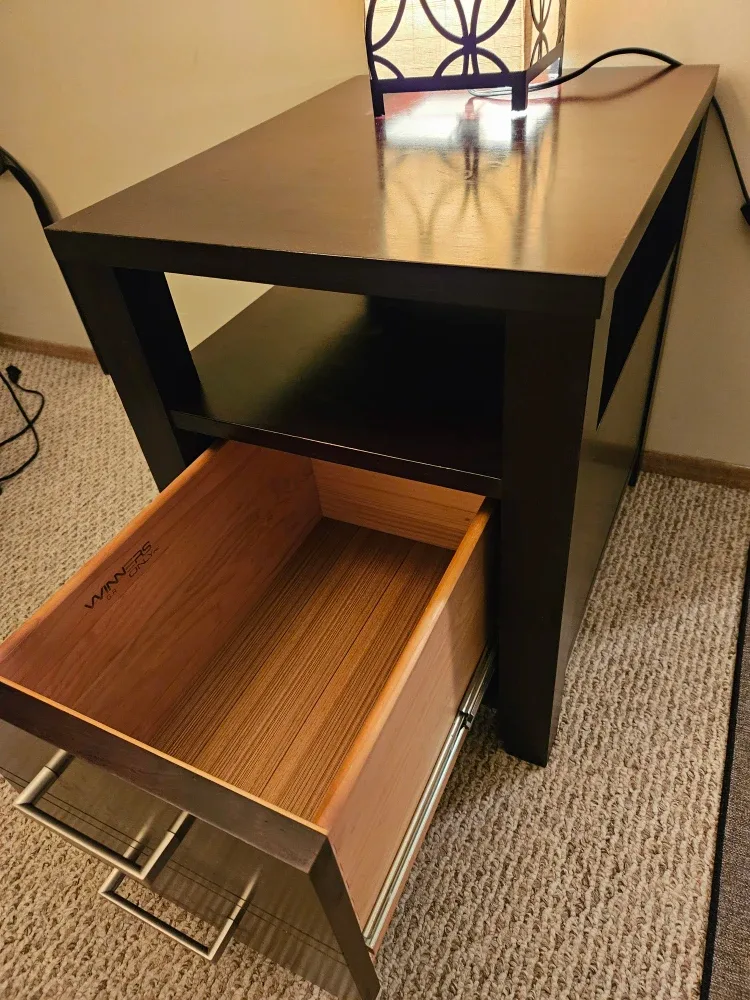 Brown Wood Nightstand image indicator(4)