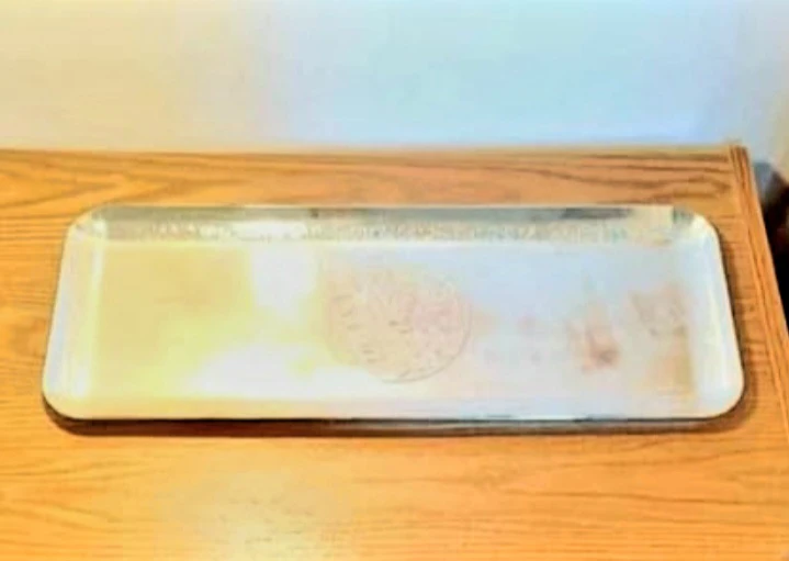 Vtg. Signed S.P. Heavy Brass Hand Crafted Tray