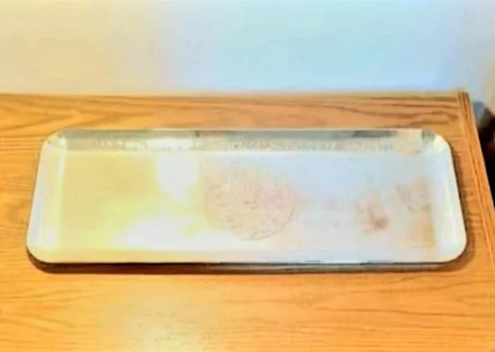 Vtg. Signed S.P. Heavy Brass Hand Crafted Tray