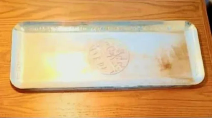 Vtg. Signed S.P. Heavy Brass Hand Crafted Tray image indicator(2)