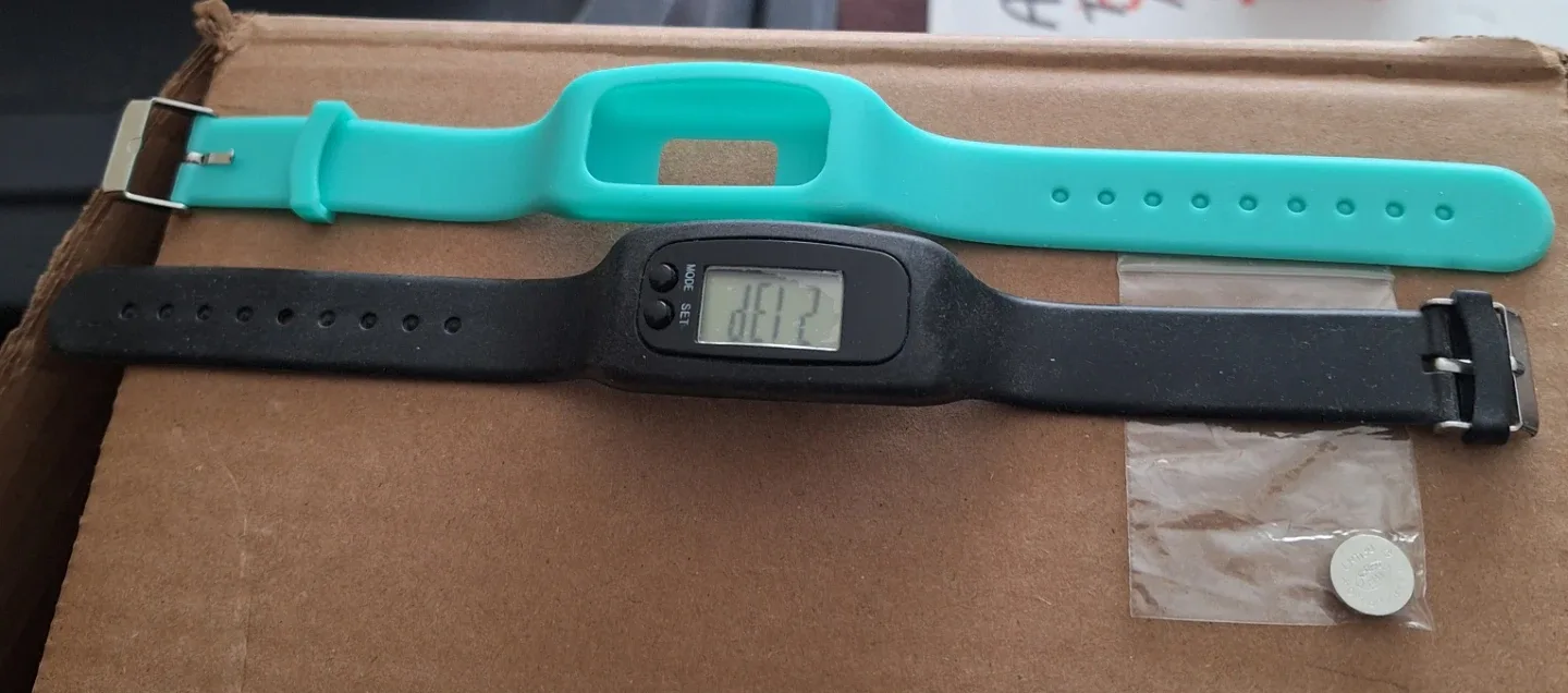 Digital Pedometer/Watch with Extra Band image indicator(2)
