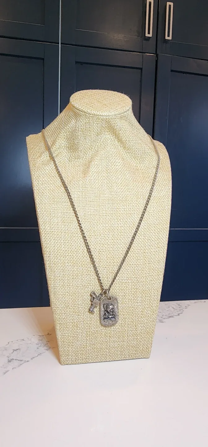 WB Marvin the Martian Dog Tag Pewter Necklace image indicator(3)