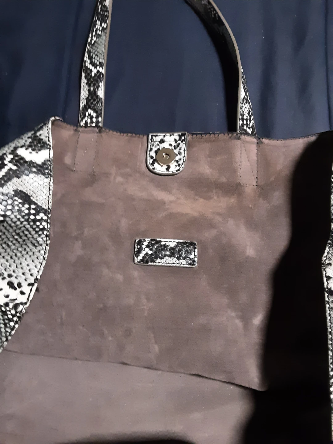 AQUA Snakeskin Print Tote Bag - photo 2