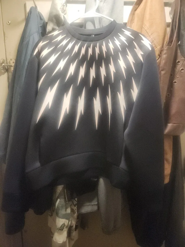Neil Barrett Black Lightning Bolt Sweatshirt
