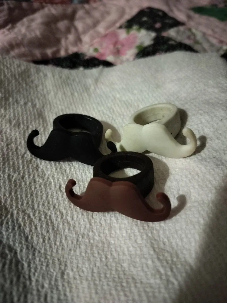 Mustache Rings - Set of 3
