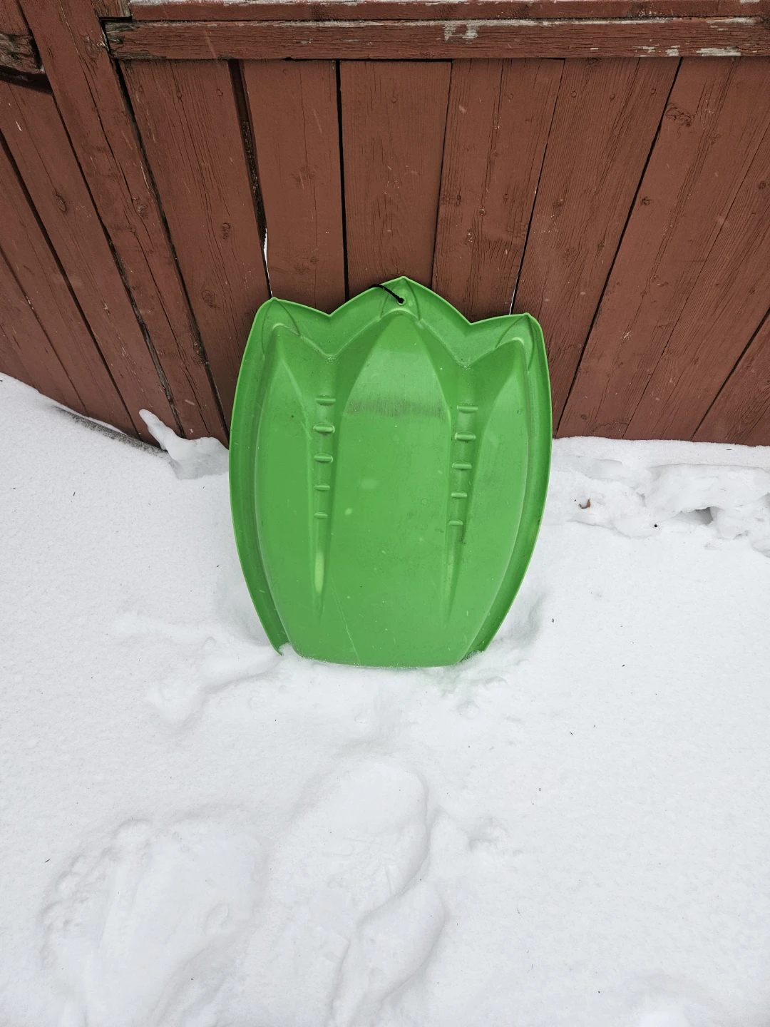 Green Plastic Snow Sled - photo 3