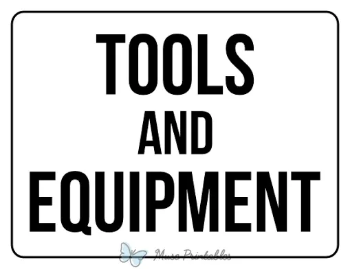 Tools and supplies