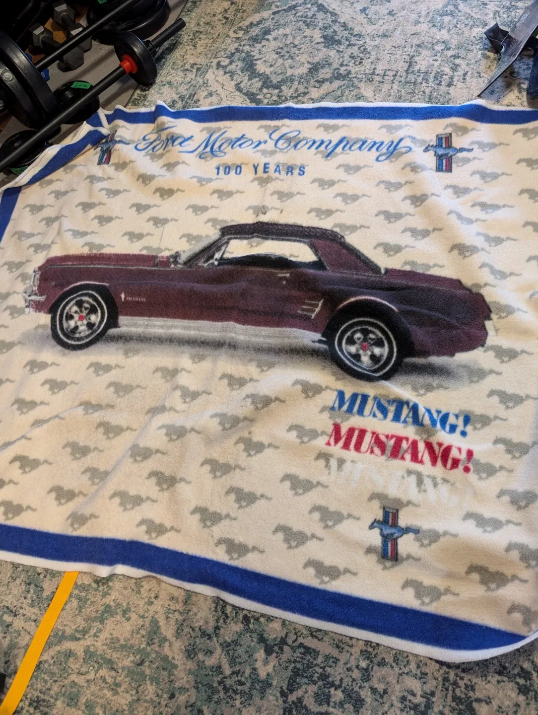 Ford Mustang 100 Years Fleece Blanket image indicator(3)